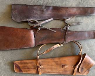 Leather saddle rifle scabbards - one Hunter 27-178