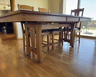 View of dining table base