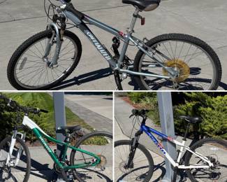 Specialized and Kona mountain bikes