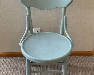 Cute little light blue chair