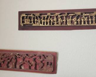 Japanese temple wood carving
Size H 27 inches (68 cm) x 7 inches (18 cm)
Ca 300 years old