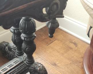 Dutch Wood carved Table with drawer
Ca. 1880
Size L 36 inches (92 cm), W 24 inches (61 cm), H 30 inches (76cm)
