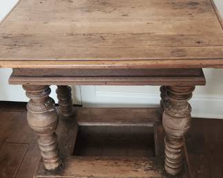 Early Baroque Table Ca. 1650
Germany, Hannover
Size: w inches (82 cm), H 28 inches (71 cm), D 26 inches (66 cm)