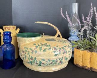 Babson Bros Co The Surge Milker, Brookfield Baby Top Cobalt Blue Bottle, Oil Lamps, Other Decor