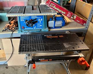 Black Decker Workmate 425 Portable Project Center  Vise, 10 Table Saw