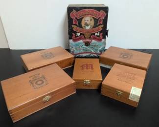 Five Cigar Boxes Jack Daniels Whiskey Tin