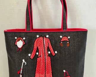 LuLu Guinness Rafia Handbag