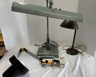 Vintage Metal Gooseneck Table Lamp, Underwrites Laboratories Inc Floating Industrial Drafting Desk 