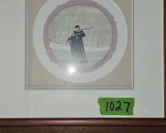 Framed Pat Buckley Moss print. Other mirrors and prints