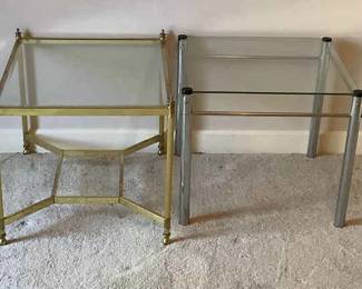 Metal Glass Side Tables
