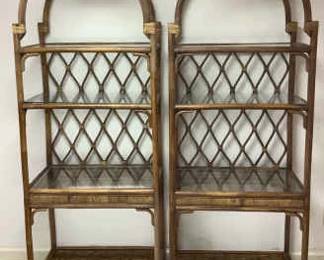 03 Arched Rattan Glass Shelves