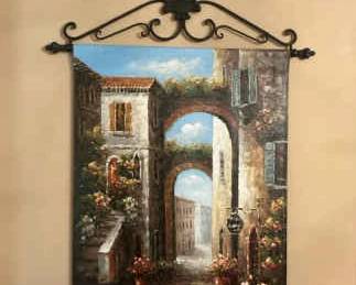 Oil Painting On A Scroll