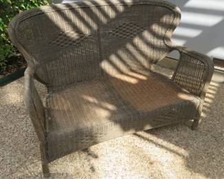 Wicker settee