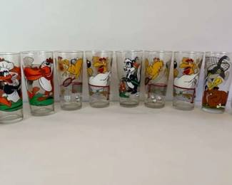 Vintage Collector Glasses Warner Bros., McDonalds, Popples Star Wars