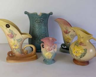 Vintage Roseville Pottery Vases Pitchers HandPainted Floral Collection