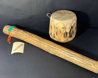 NativeStyle Handmade Drum Chilean Rainstick Percussion Set