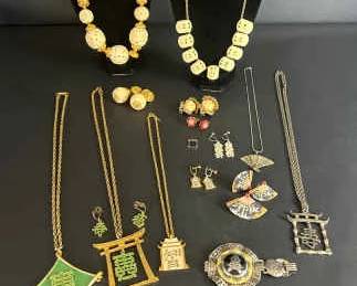 AsianInspired Jewelry Necklaces, Earrings Brooch