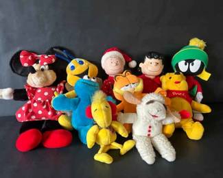 Plush Collectible Character Collection Disney, Peanuts, Garfield, Sesame Street More