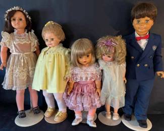 Collection of MidCentury Large Vinyl Dolls