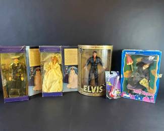 Collectible Dolls Princess Diana, Prince Charles Wedding 82, Elvis Presley 68, Mary Poppins