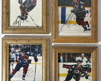 Signed Colorado Avalanche Framed Player Photos