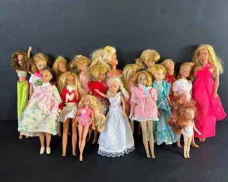 Vintage Barbies 5 Skipper, Stacy, Barbies Little Sister, Clone Dolls