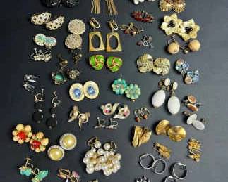 Vintage Costume Earrings ClipOn Screw