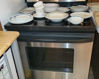 Kenmore Elite stove is available along with the platters, fan plates, bowls, Corelle