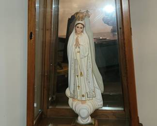 MCM cabinet with 3 glass shelves and mirrored back