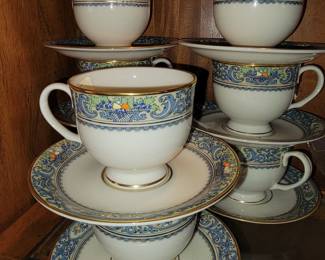 Lenox china set - plates and platters, bowls. still has stickers on them
