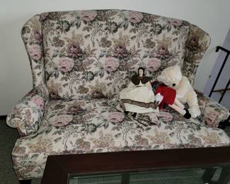 high backed love seat