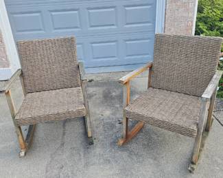 Woven Wood Framed Rockers