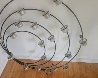 Abstract Candle Wall Hanging