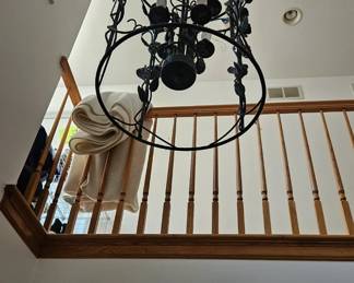 Large Wrought Iron Chandelier 