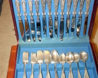 68 pcs. Wallace Rose Point Sterling Flatware

