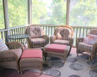 6 pc. Wicker Sunroom Set


