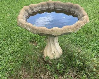 Large Concrete Birdbath
