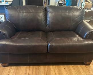 Ashley Furniture Brown Leather Love Seat