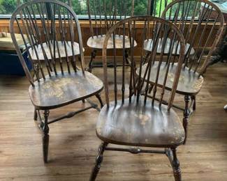 6 Windsor Antique Chairs