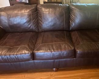 Ashley Brown Leather Sofa