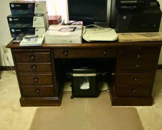 Traditional Cherry Desk and office setup