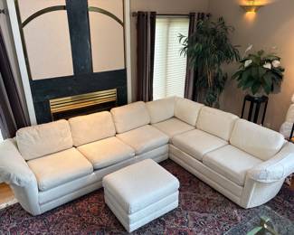Thayer Coggins sectional and footstool