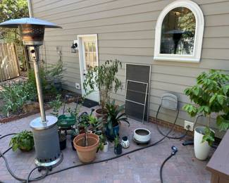 Outdoor Propane Heater, Live Plants