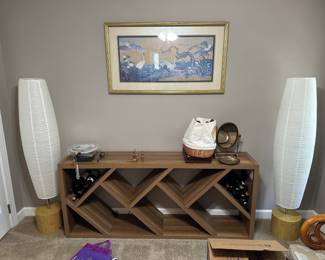 Standing Lamps, Wooden Sideboard