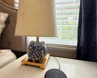 Decorative Porcelain Owl Lamp