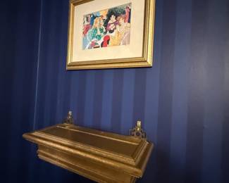 Gilt-Edge Wall Art, Floating Shelving