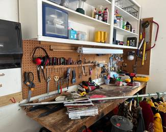 Tool Bench, Hand Tools, Power Tools, Clothing