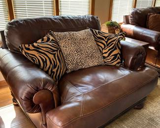 Oversized leather chair