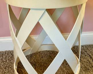 Cyan Designs Warwick White Cross Side Table