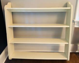Pottery Barn Cream Painted Wood Bookshelf